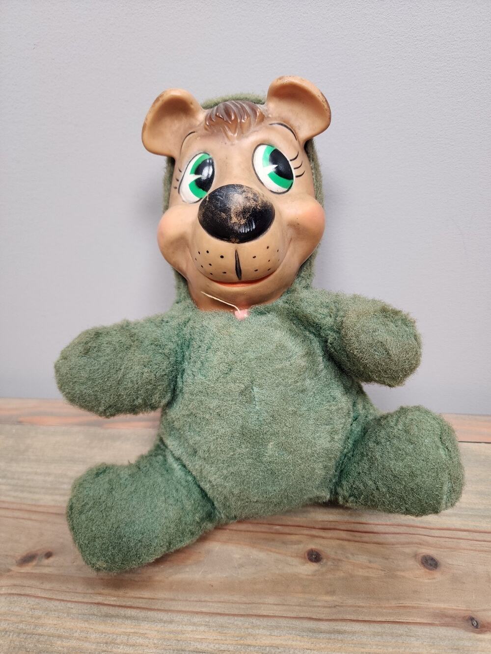 1959 Knickerbocker Hanna Barbera Boo Boo Bear Stuffed Plush Rubber Face Vtg Toy